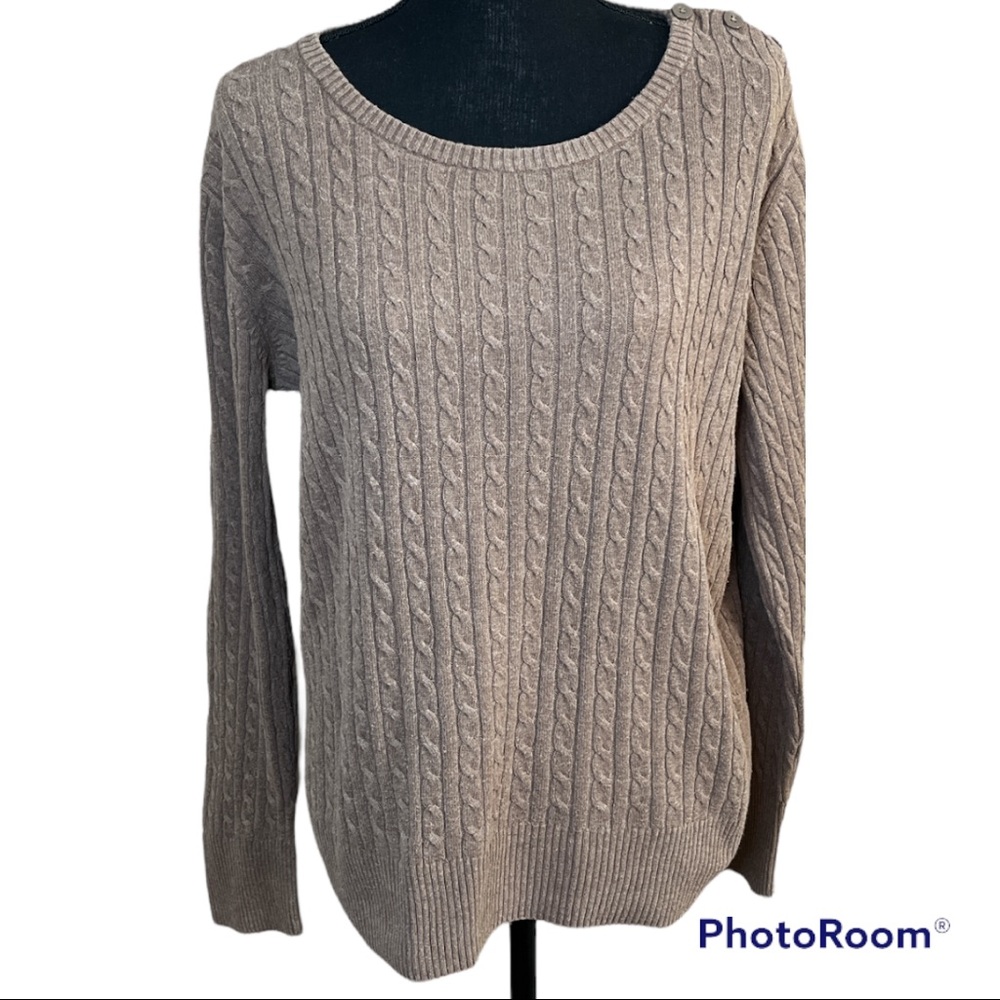 Sonoma Brown Ribbed Sweater